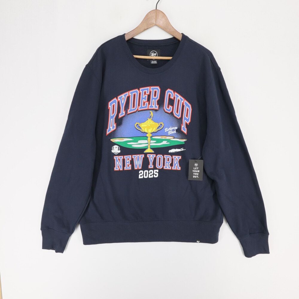 Ryder Cup New York 2025 Sweatshirt Mens XXL Navy Blue Graphic Golf Bethpage